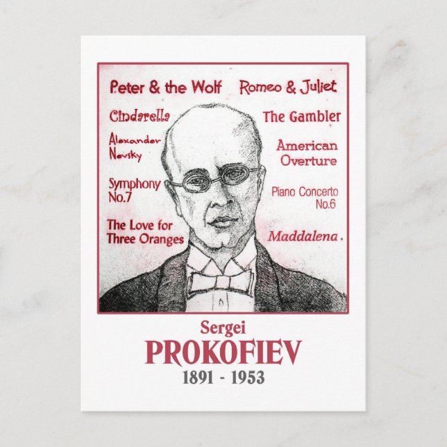 Prokofiev Vykort (Framsida)