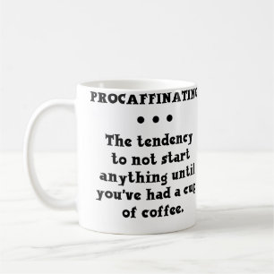 Prokrastinerande Rolig Kaffemugg
