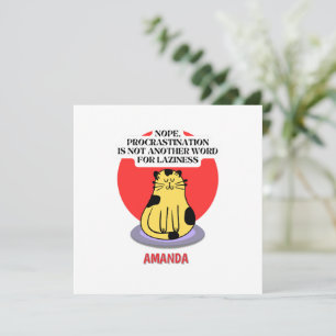Prokrastineringstema Katt Meme Inbjudningar