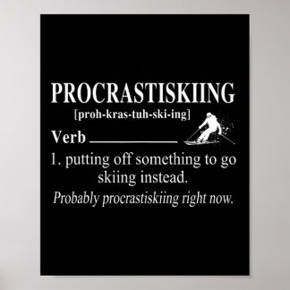 Prokrastiskiing Definition Skidåkning Vintersporte Poster