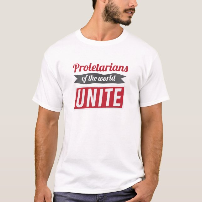Proletärer av världen FÖRENAR T Shirt (Framsida)
