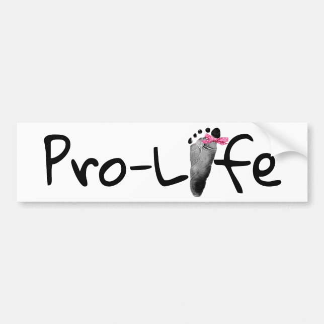 ProLife Baby-fotavtryck  Bildekal (Framsidan)