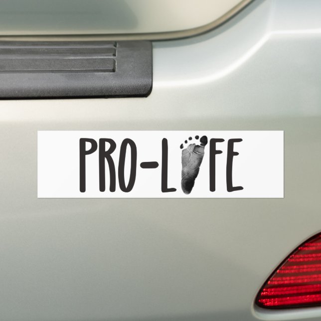 ProLife Baby-fotavtryck  Bildekal (På Bil)