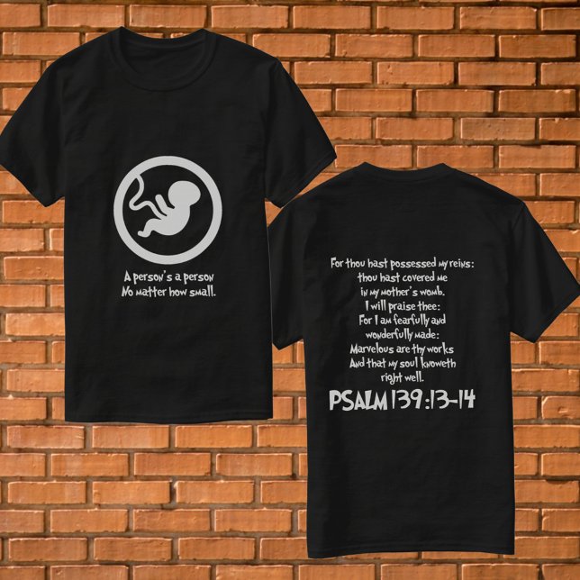 Prolife Christian A Person's A Person Konservativ T Shirt (Skapare uppladdad)