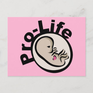 ProLife Fetus Design Vykort