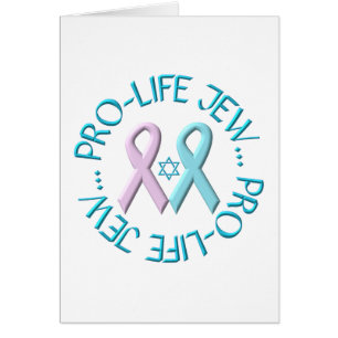 "ProLife Jew" med David & Rosett band-stjärnan Hälsningskort
