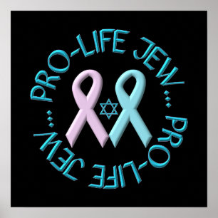 "ProLife Jew" med David & Rosett band-stjärnan Poster