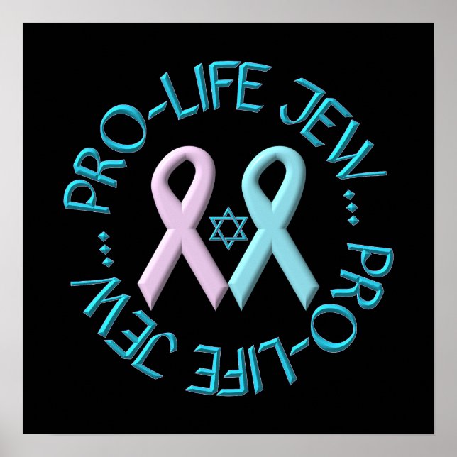 "ProLife Jew" med David & Rosett band-stjärnan Poster (Framsidan)