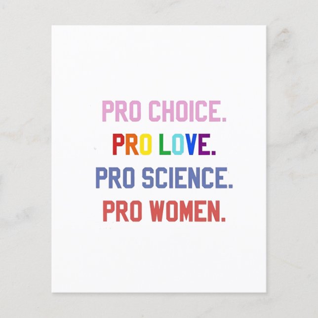 ProLife Pro-Science ProWomen-proffs för ProWomen Flygblad (Framsidan)