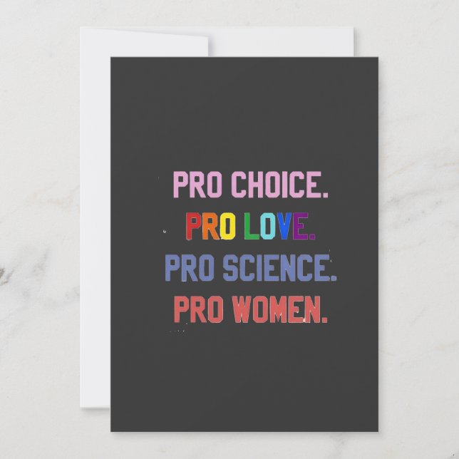 ProLife Pro-Science ProWomen-proffs för ProWomen Inbjudningar (Framsida)