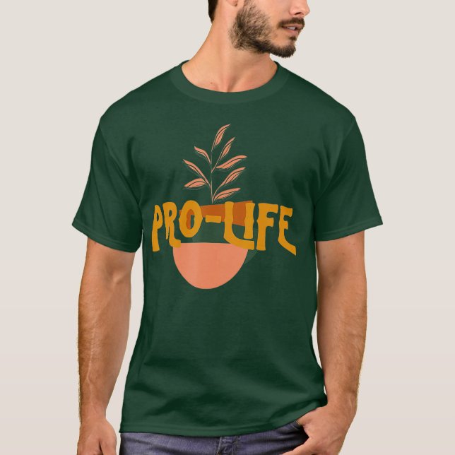 Prolife Retro Botanical Plant T Shirt (Framsida)