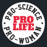ProLife Science Woman Charm Stickers Runt Klistermärke<br><div class="desc">ProScience,  ProWoman,  ProLife Charm Stickers</div>
