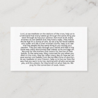 Prolivbön för station i kor visitkort