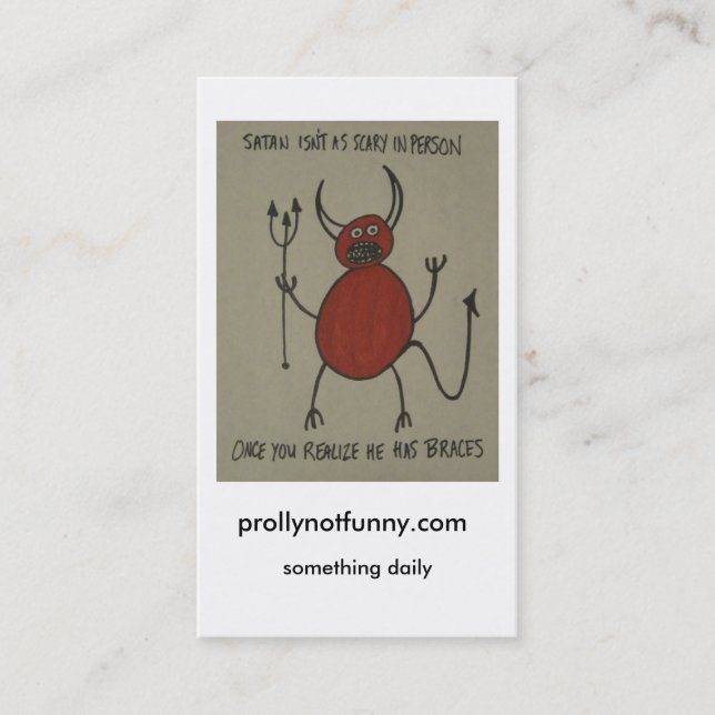 prollynotfunny.com något dagligen visitkort (Framsida)