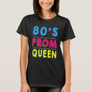 Prom 2022 Queen Senior Studentfest Retro 80 s T Shirt