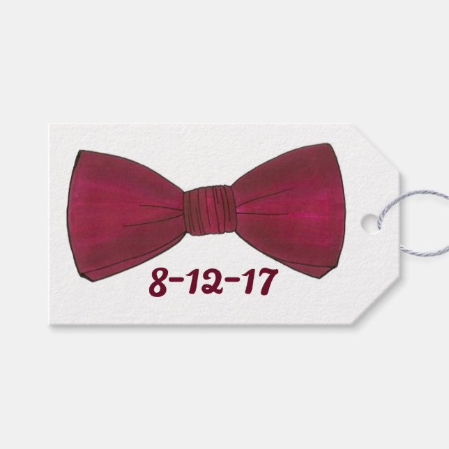 Prom Bröllop Bachelor Party Groom Bow Tie Gift Mär Presentetikett (Framsidan (Horisontell))