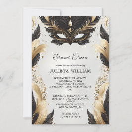 Prom Costume MasqueraBoll Rehearsal Dinner Inbjudningar