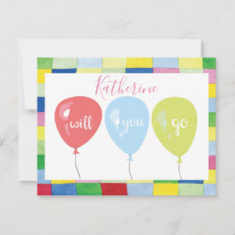 Prom Dance Promutation Balloon Kort