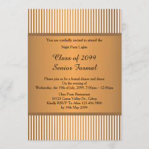 Prom-formell klass 2099,guld bronze,original inbjudningar