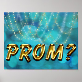 Prom Idea - Förslag Faux Guld Twinkle Ljus Poster