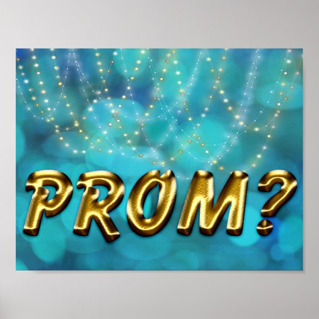 Prom Idea - Förslag Faux Guld Twinkle Ljus Poster (Framsidan)