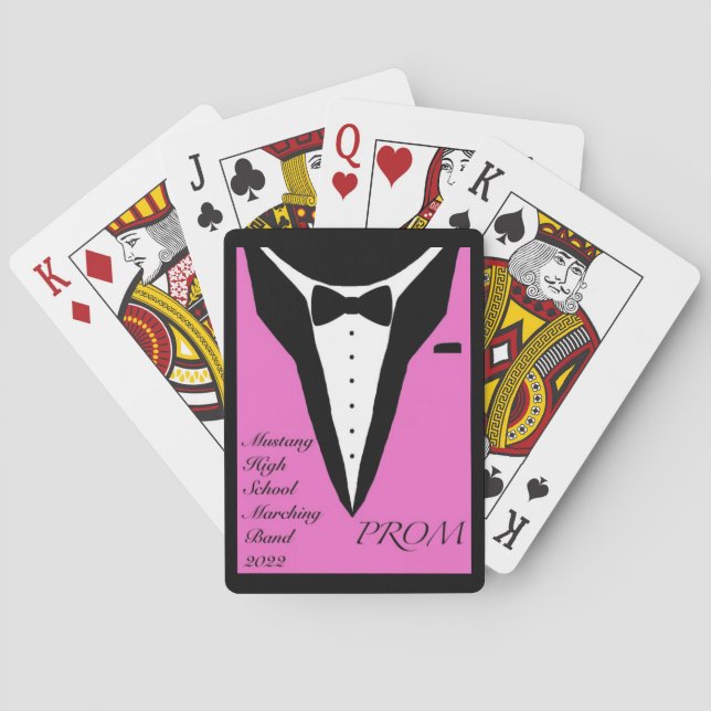 Prom-kort (Rosa) Casinokort (Baksidan)