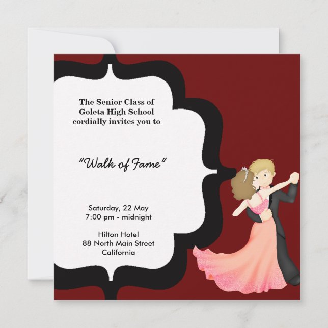 Prom Night Dance Inbjudningar (Framsida)