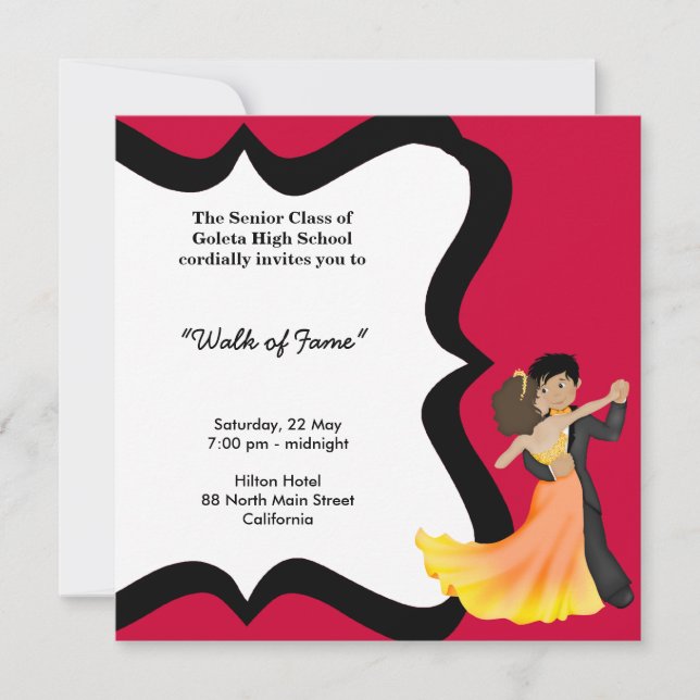 Prom Night Dance Inbjudningar (Framsida)