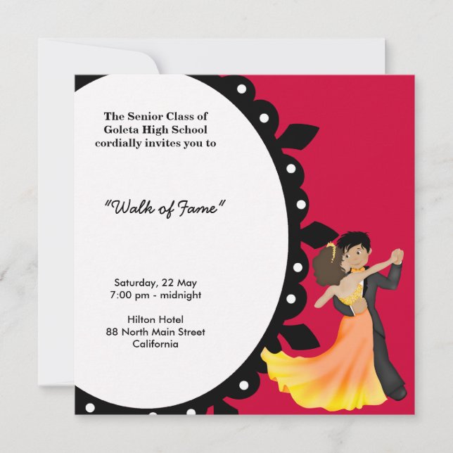 Prom Night Dance Inbjudningar (Framsida)