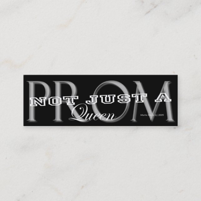 Prom Queen - Social Media Personal Card Mini Visitkort (Framsida)