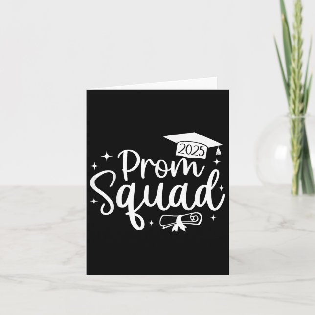 Prom Squad 2025 LUNT Student Prom Cl of 2025 Kort (Framsida)