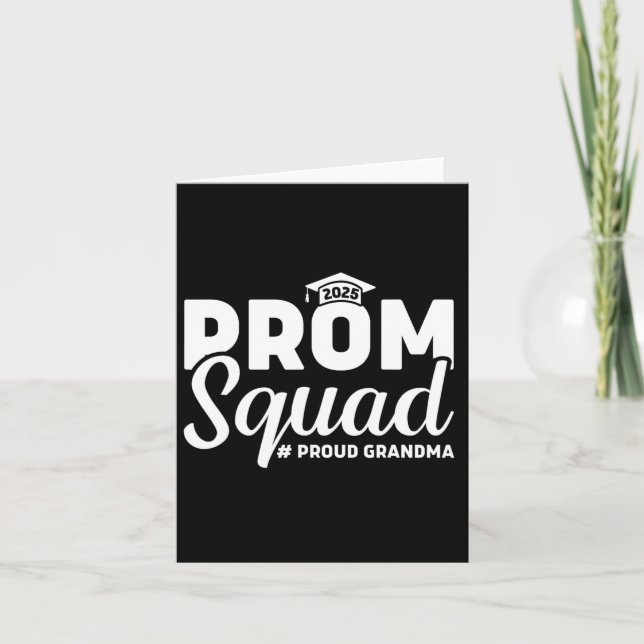 Prom Squad 2025 Proud Grandma Student Prom Cl of Kort (Framsida)