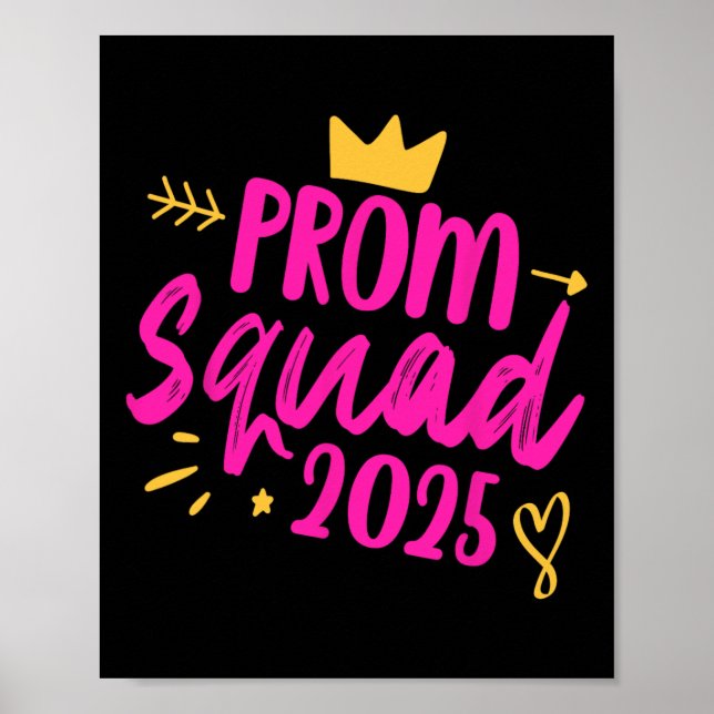 Prom Squad 2025 Queen School Studenten Senior Fri Poster (Framsidan)