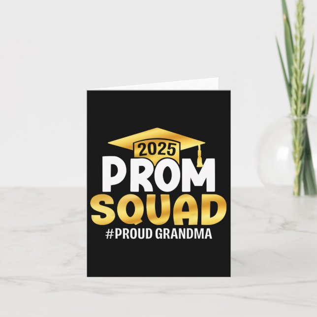 Prom Squad 2025 Student Prom Cl of 2025 Proud Gra Kort (Framsida)