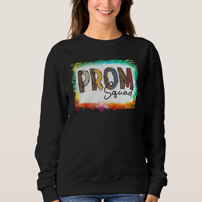 Prom Squad Leopard Bleached Studenten Family Matc T Shirt (Framsida)