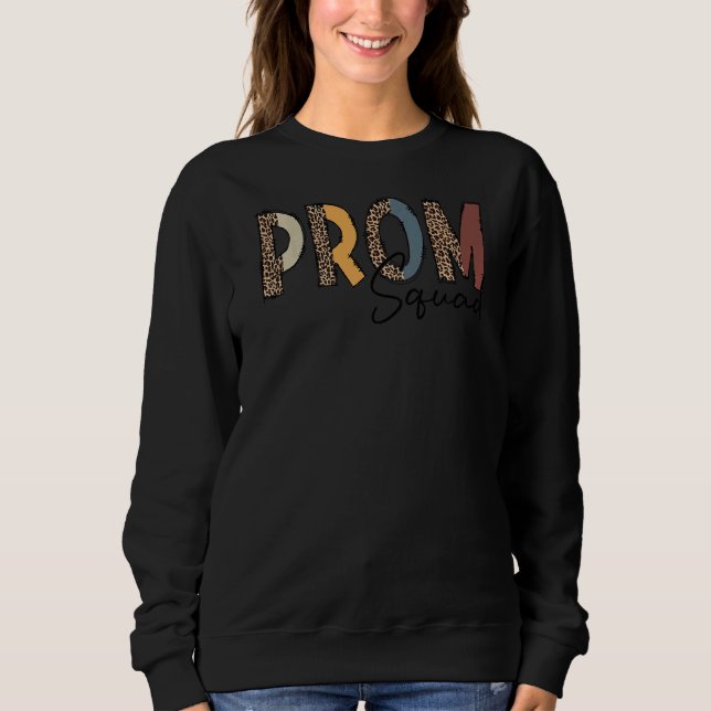 Prom Squad Leopard Print Studenten Family Matchin T Shirt (Framsida)