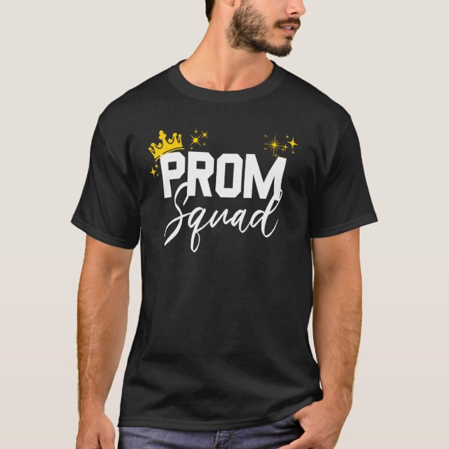 Prom Squad Senior for Prom Studenten Matching Par T Shirt (Framsida)
