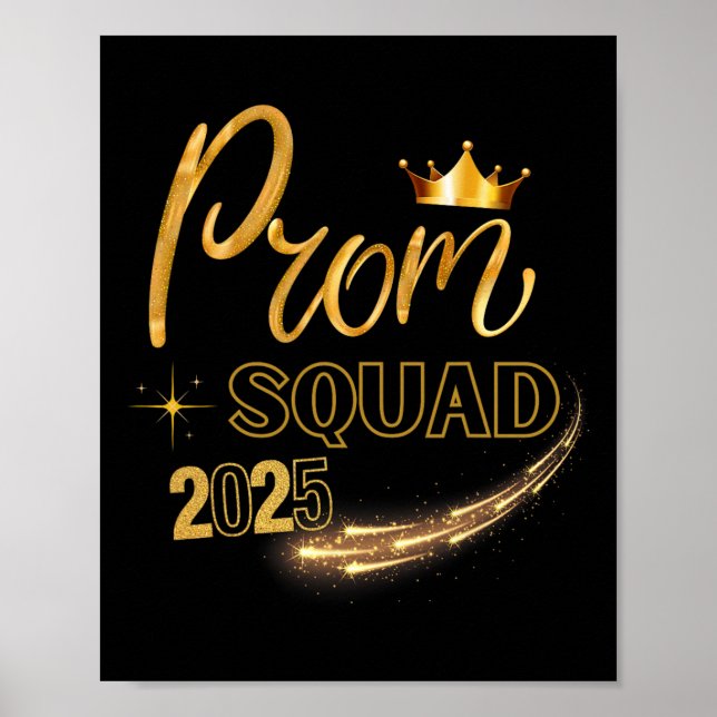 Prom Squad Studenten Cl of 2025 Party Matching GR Poster (Framsidan)