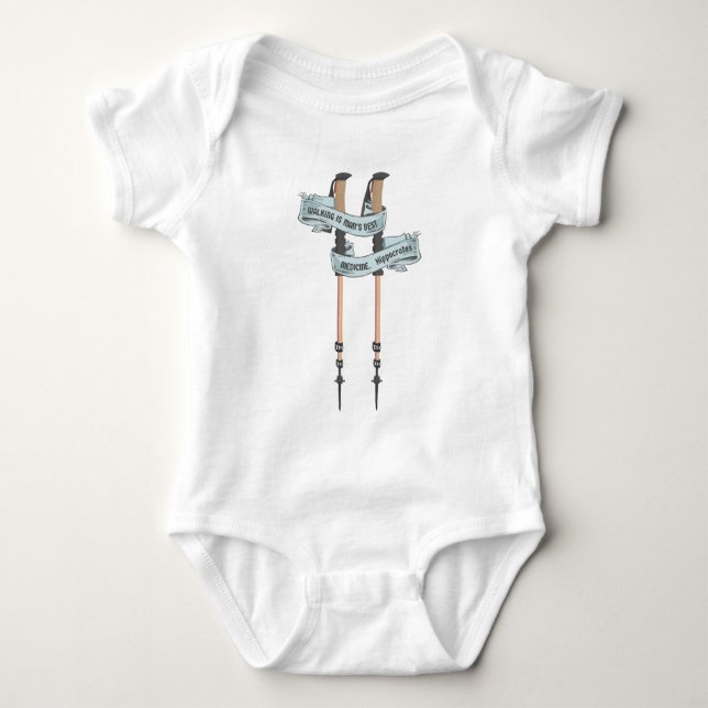 promenad är den bästa medicinen Hippokrates vandri T Shirt (Framsida)