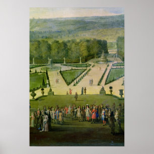 Promenad av Louis XIV vid parterren du Nord Poster