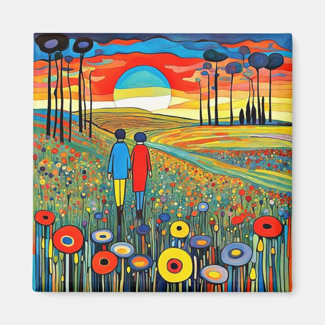 Promenad genom ängen magnet (Framsidan)