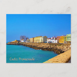 Promenad i Cadiz, (målade) Spanien, Vykort