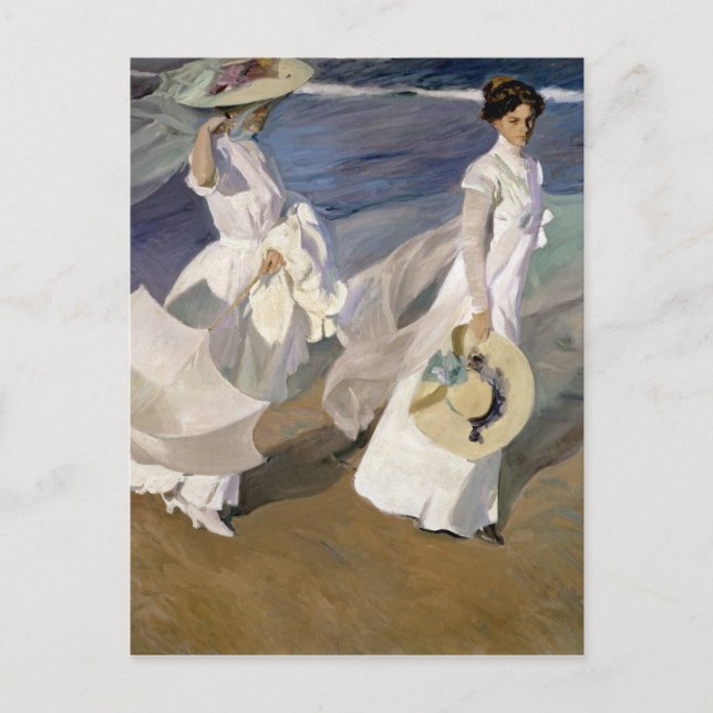 Promenad längs havet, 1909 vykort (Framsida)