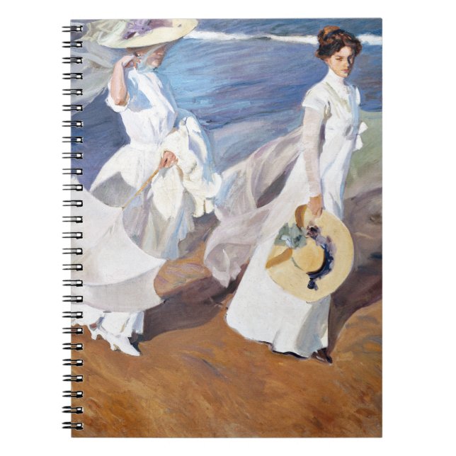 Promenad längs havsstranden av Joaquin Sorolla Anteckningsbok (Framsidan)