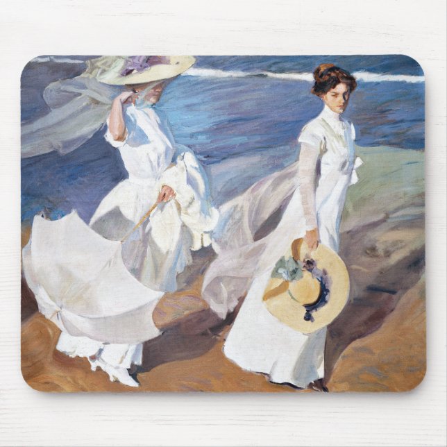 Promenad längs kusten av Joaquin Sorolla Musmatta (Framsidan)