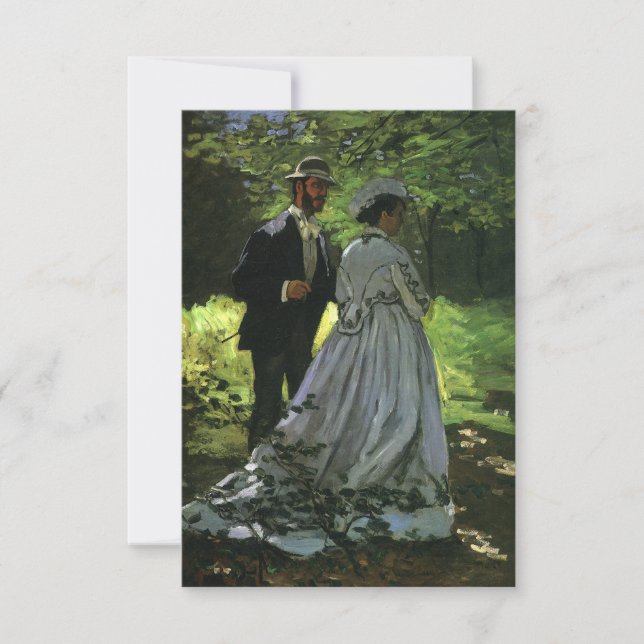 Promenad (Promenerande) av Monet Bröllop OSA Kort (Framsida)