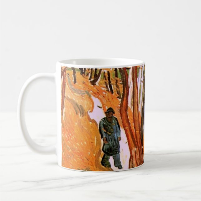 Promenaden: Fallande löv av Vincent van Gogh Kaffemugg (Vänster)