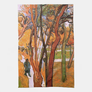 Promenaden: Fallande löv av Vincent van Gogh Kökshandduk
