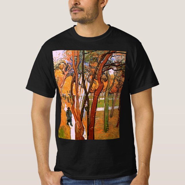 Promenaden: Fallande löv av Vincent van Gogh T Shirt (Framsida)