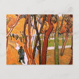 Promenaden: Fallande löv av Vincent van Gogh Vykort